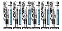 Pluma Boli Zebra F-301 Acero Inoxidable - Paquete De 6