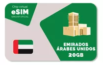 Esim Internacional Emirados Árabes Unidos - 20gb - 30 Dias