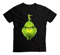 Polera Grinch Cara Rostro Anti Navidad Algodón Hombre Mujer