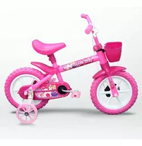 Bicicleta Infantil Feminina 5 Anos Aro 12 Com Rodinhas