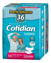 Pañales Cotidian Clasico Talle M Por 36 ( Kiara )