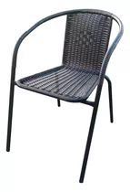 Silla Ratan Terraza Negra Bighouse Mimbral