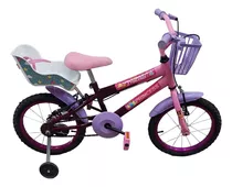 Bicicleta Aro 16 Infantil Feminina Bike Cadeirinha E Cesta