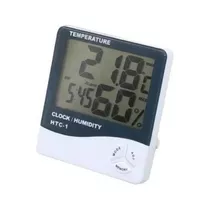 Termómetro Hidrómetro Reloj Alarma Despertador Digital Htc-1