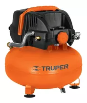 Compresor De Aire 24 Lts Libre Aceite Truper Comp-24s Color Naranja