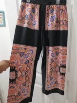 Pantalón Zara Size L En Seda (muy Poco Uso) 