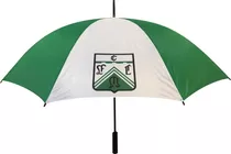Paraguas Gigante Reforzado Blanco Y Verde Con Escudo D Ferro