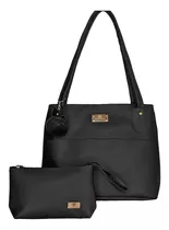 Bolso Dama Carteras Mujer Tote Karla Chacon + Accesorio Color Negro