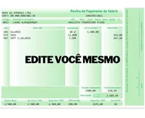 Contra-cheque Holerite Arquivo Pronto Comprovante De Renda 