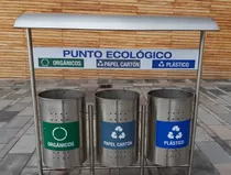 Basurero Estaciones Puntos Ecológicos Acero Inoxidable 304