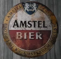 Cartel  Chapa Vintage Retro Cerveza Amstel