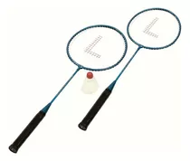 Kit De Badminton Leader 2 Raquete Com 1 Peteca - azul