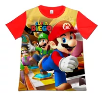 Franela Camisa Niño Niña Super Mario Bros En Poliester