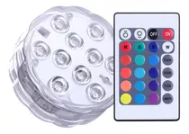 Luminaria Led Piscina C/ Controle Submerso Rbg Prova Dágua 