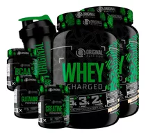 Combo 2x Whey Charged + Glutamina + Bcaa + Creatina + Shaker