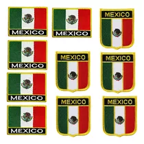 Mexico Crest Bandera Parche Bordado Escudo,10 Packs