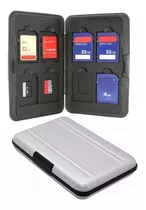Case Micro E Sd Aluminio Porta Cartão Memoria Estojo Prata Cor Prateado