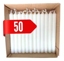 50 Velas Palito Branca Atacado 13,5 Cm De Qualidade