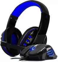 Kit Headset Fone Gamer Para Computador E Mouse Gamer Led X7