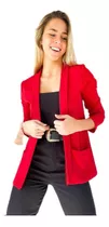 Blazer Sastrero Con Bolsillos Mujer Colores Premium