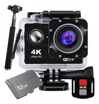 Câmera Esportiva 4k Action Pro Wifi Hd + 32gb + Pau De Self