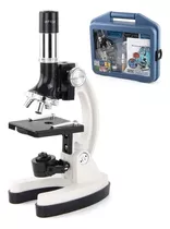 Set Microscopio + Kit De Accesorios 1200x Maletin Plastico