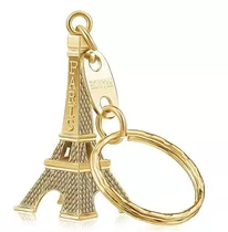2 Llaveros Torre Eiffel 5cm Alto - Dorado Y Plateado - D816