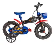 Bicicleta Infantil Styll Moto Bike Aro 12 Preto E Azul