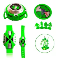 2 Relógios Omnitrix E Omniverse Lançador C/ Som E Luz Ben