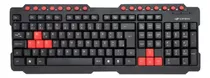 Teclado Gamer C3 Tech Kg-10bk - Abnt2 Teclas Multimídia Cor De Teclado Preto/vermelho Idioma Português Brasil