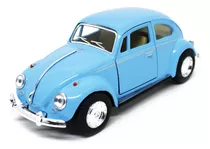 Miniatura Metal Volkswagen Fusca Azul 1967 Kt5375d