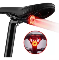 Luz De Bicicleta Led Con Sensor De Freno Recargable Usb Color Rojo