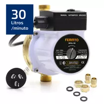 Bomba Presurizadora Femmto Bp30l-11m Centrifuga Elevadora Agua Presion 11 Metros Bronce 3 Baños