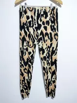 Pantalón De Lanilla Cher Con Diseño De Leopardo Impecable