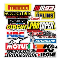 Calcos Stickers Vinilos Pack Motocross Casco Termos Compu