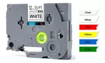 6 X Fita Compativel Tze Tz Rotulador Brother Colorido 12mm