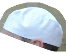 Gorro Redondo Gastronómico Carnicero Algodón Blanco