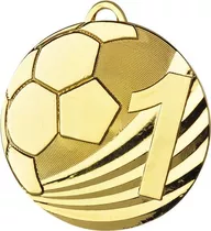10 Medallas Deportiva Metálica - 5 Cm - Con Cinta