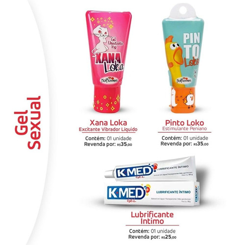 Kit Farmacia Itens Gel Lubrificantes Intimo Revenda Hot