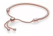 Pulsera Ajustable Pandora (baño Oro Y Oro Rosa) Para Charms