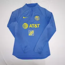 Sudadera Club America Nike Azul Medio Cierre Utileria 