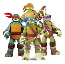 Set 4 Tortugas Ninja Articuladas Figura De Acción 12cm