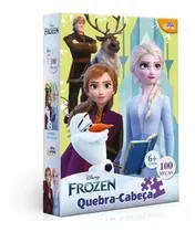 Quebra Cabeça Infantil 100 Peças Frozen Princesas Puzzle 