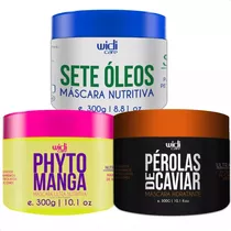 3 Máscaras 300g: Sete Óleos, Perolas E Phyto Manga 