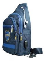 Morral Bandolera Boca Juniors Bolso Cruzado Usb Lic Oficial