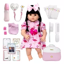 Boneca Reborn Morena Princesa Baby Alive 20 Acessórios Bolsa