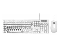 Combo Teclado E Mouse Abnt2 Usb Com Fio Pc Notebook Branco