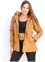 Campera Parka Mujer Gabardina Con Piel Importada Polo Club