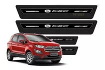 Soleira Porta Platinum Preta Resinada Ford Ecosport 4 Pçs