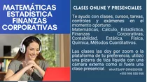 Clases De Matemáticas, Estadística, Finanzas Corporativas.